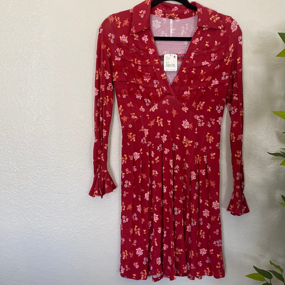 nwt free people Good Days mini dress | pop combo | xs